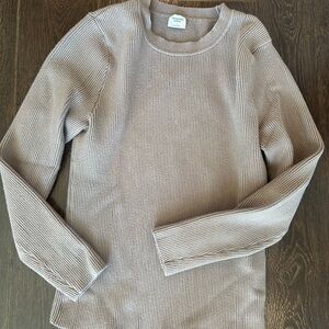 Abercrombie & Fitch Women's Ribbed Crew Neck Sweater - Taupe